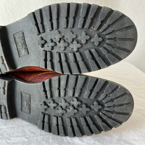 H.S. Trask Bison Leather mens brown lace up boots size 9.5 wide - Picture 10 of 16